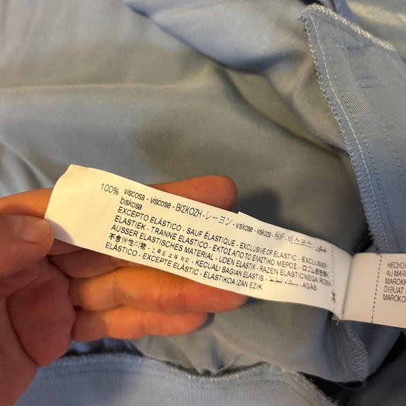 Zara light blue retro satin viscose crop bomber jacket NWT - Picture 8 of 10